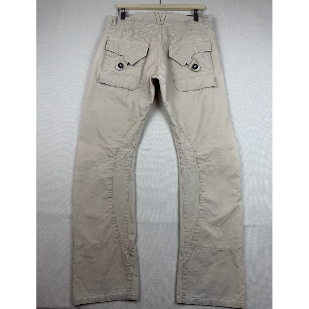 55DSL Diesel Button Fly Pants Men 32 Beige Khaki Streetwear Y2K Skater Grunge